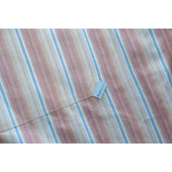 Ruff Hewn Camp Shirt Striped Long Sleeve Front Pocket Button Up Mens Size Large - Picture 8 of 11